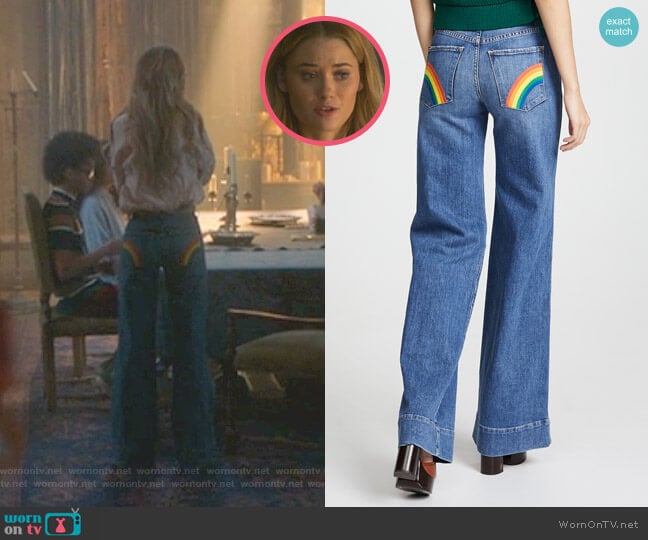 Gorgeous High Rise Jeans by AO.LA by Alice + Olivia worn by Karolina Dean (Virginia Gardner) on Marvels Runaways