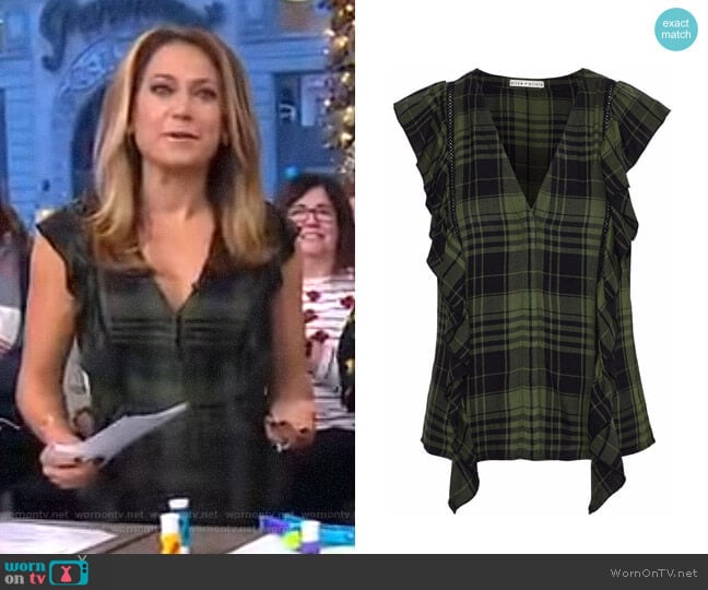 Janet Blouse by Alice + Olivia worn by Ginger Zee on Good Morning America