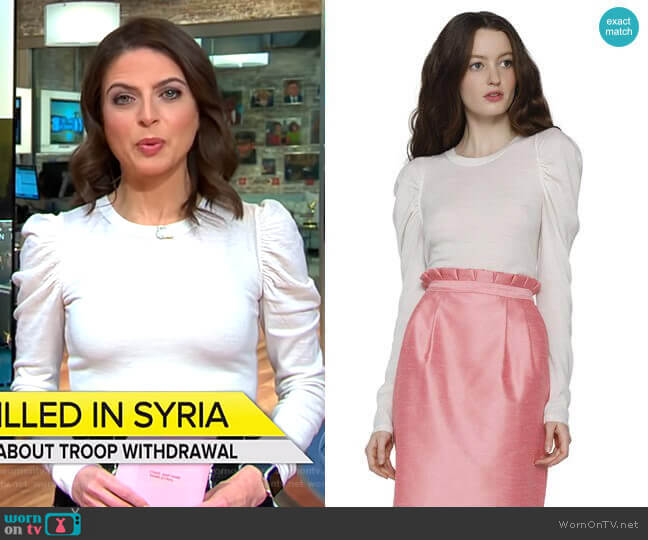 Lidia Sweater by Alice + Olivia worn by Bianna Golodryga on CBS Mornings