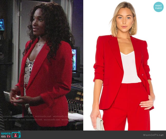 Alice + Olivia Helena Blazer worn by Ana Hamilton (Loren Lott) on The Young and the Restless