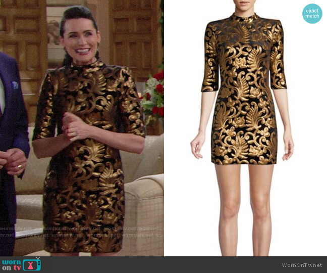 Alice + Olivia Inka Dress worn by Quinn Fuller (Rena Sofer) on The Bold and the Beautiful