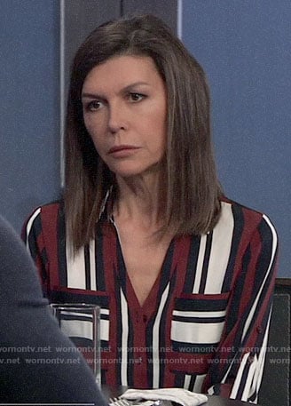 Anna’s striped shirt on General Hospital