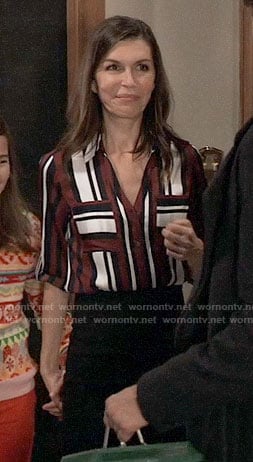 Anna’s striped shirt on General Hospital