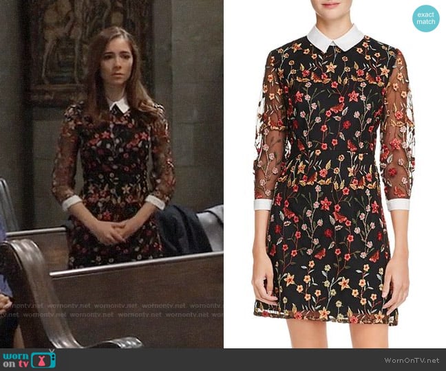 Aqua Embroidered Collared Dress worn by Molly Lansing-Davis (Haley Pullos) on General Hospital