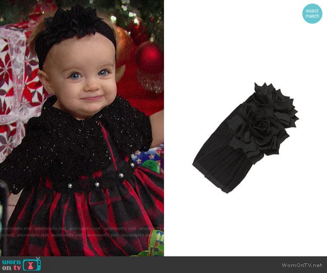 Baby Bling Holiday Poinsettia Flower Headband worn by Kelly on The Bold and the Beautiful