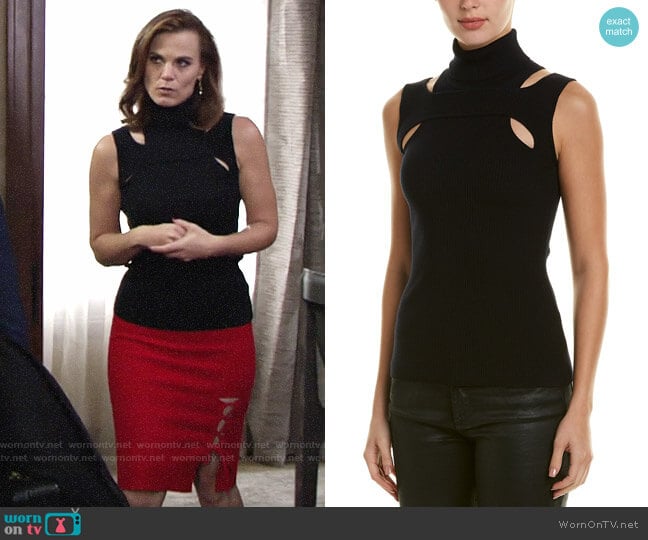 Bailey 44 Exeter Sweater worn by Phyllis Newman (Gina Tognoni) on The Young and the Restless