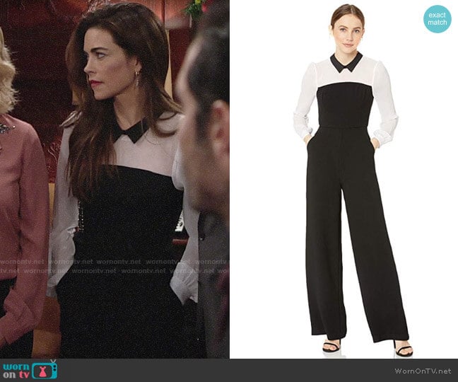 Bcbgeneration Two-fer Shirt Jumpsuit worn by Victoria Newman (Amelia Heinle) on The Young and the Restless