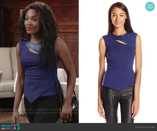 WornOnTV: Ana’s blue leather panel top on The Young and the Restless ...