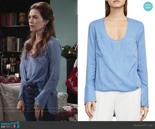 Bcbgmaxazria Ginevra Top worn by Victoria Newman (Amelia Heinle) on The Young and the Restless