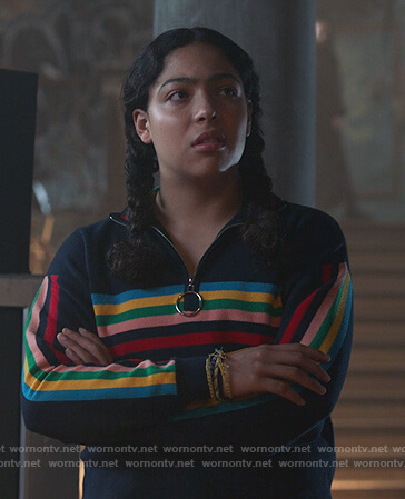 Molly’s blue striped sweater on Marvel’s Runaways