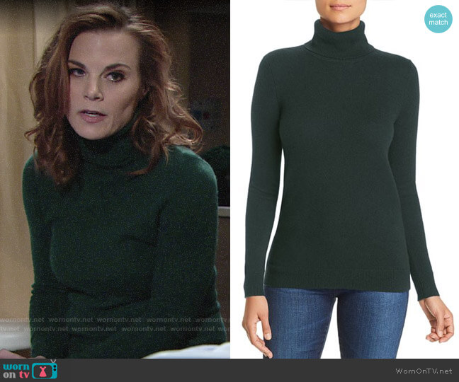 C by Bloomingdales Cashmere Turtleneck Sweater worn by Phyllis Newman (Gina Tognoni) on The Young & the Restless