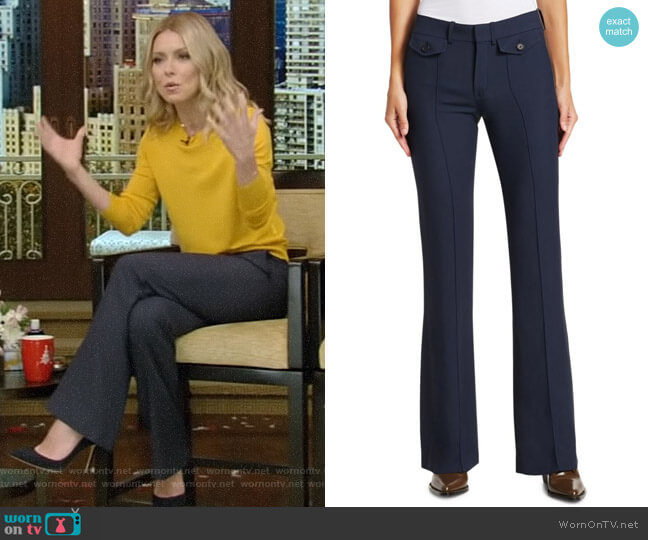WornOnTV: Kelly’s yellow sweater and button front pants on Live with ...