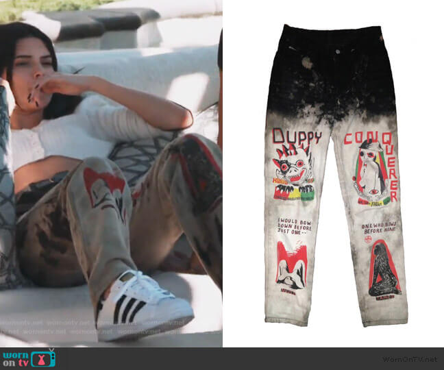 Conqueror Jeans by Come Tees worn by Kendall Jenner on Keeping Up with the Kardashians