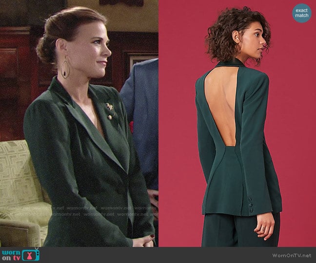 Diane von Furstenberg Collared Blazer worn by Phyllis Newman (Gina Tognoni) on The Young and the Restless