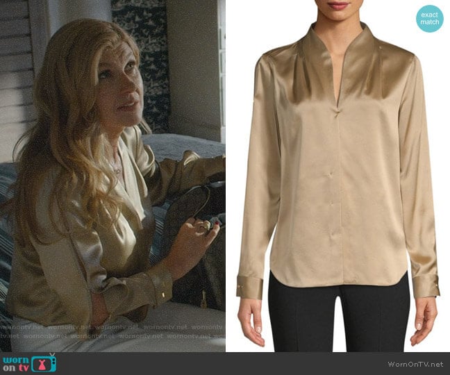 Diya Blouse by Elie Tahari worn by Debra Newell (Connie Britton) on Dirty John