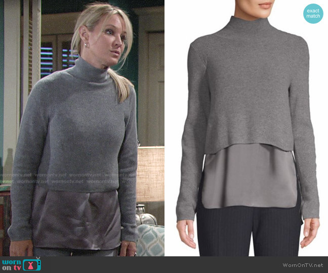 WornOnTV: Sharon’s grey layered sweater on The Young and the Restless ...