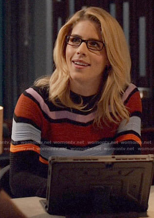 Felicity’s chevron sweater on Arrow