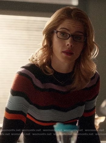 Felicity's chevron sweater on Arrow