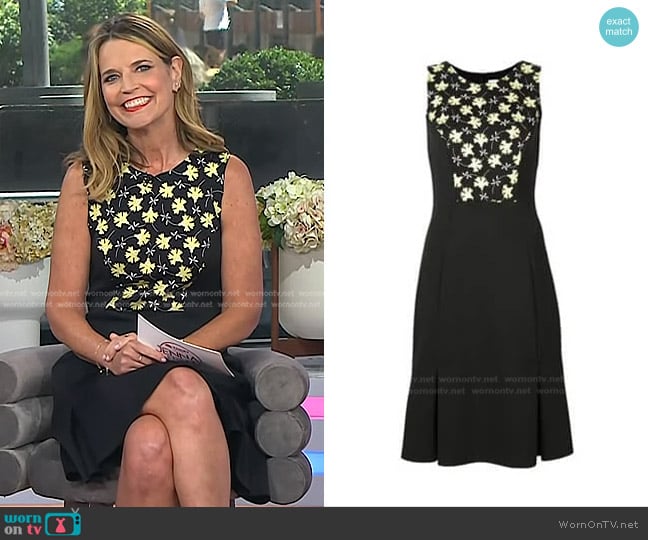 Floral Panel Dress by Carolina Herrera worn by Savannah Guthrie on Today