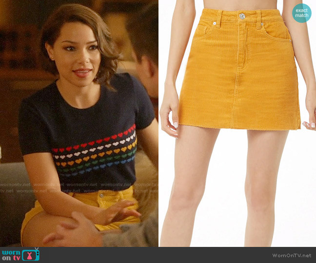 Forever 21 Corduroy Mini Skirt worn by Nora West-Allen (Jessica Parker Kennedy) on The Flash