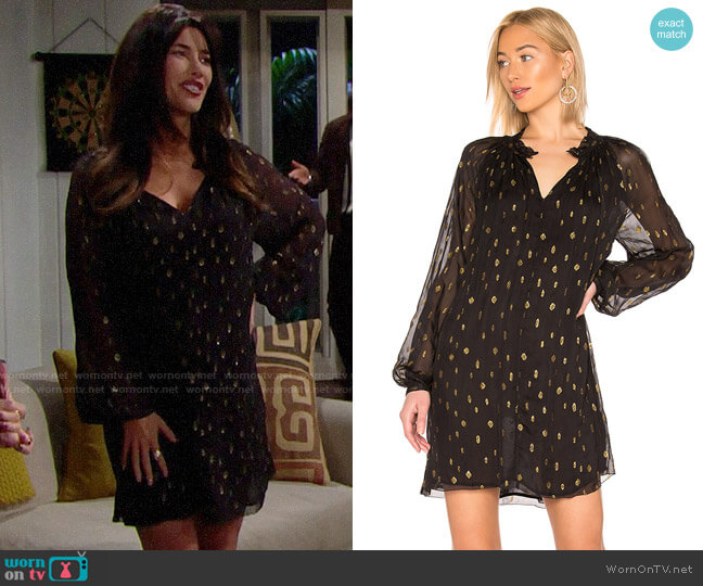 WornOnTV: Steffy’s black and gold dotted dress on The Bold and the ...
