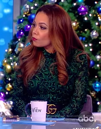 Sunny’s green floral dress on The View