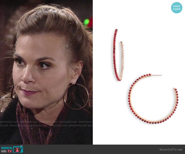 Kendra Scott Birdie Earrings worn by Phyllis Newman (Gina Tognoni) on The Young and the Restless