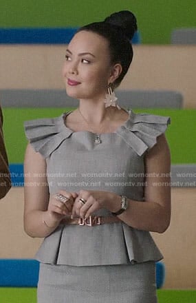 Lainey’s grey peplum dress on Charmed