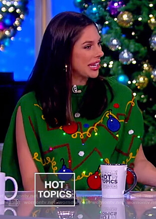 Abby’s green light up Christmas sweater on The View