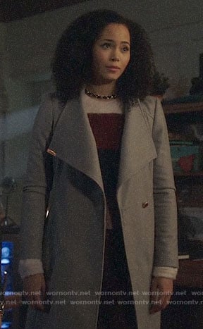 Macy’s grey coat on Charmed