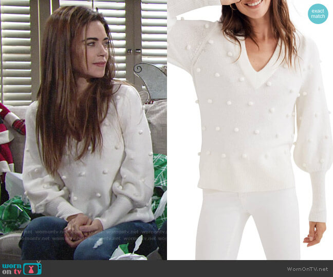 Madewell Bobble Dashwood Sweater worn by Victoria Newman (Amelia Heinle) on The Young and the Restless