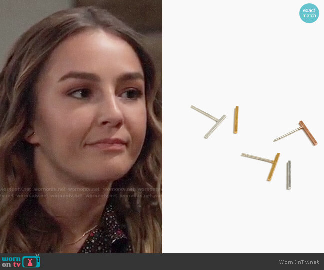 Madewell Mix and Match Bar Studs worn by Kristina Corinthos (Lexi Ainsworth) on General Hospital
