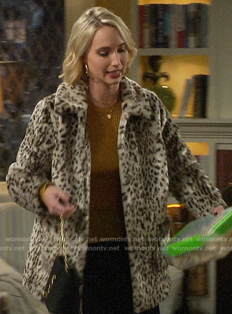 Mandy's leopard fur coat on Last Man Standing