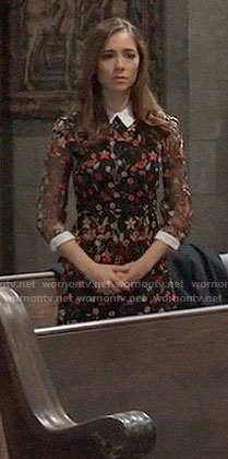 Molly's floral embroidered dress on General Hospital