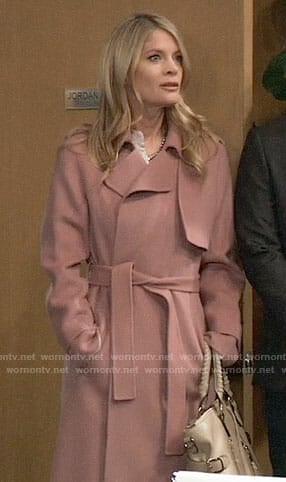 Nina's pink coat on General Hospital