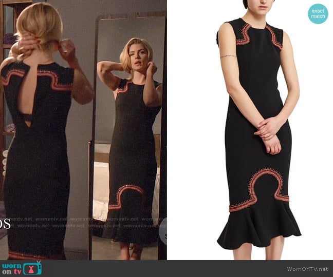 Opening Ceremony Lotus Dress worn by Felicity Smoak (Emily Bett Rickards) on Arrow