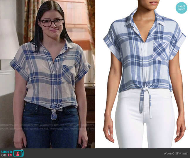 Rails Amelie Shirt in Lapis Coast worn by Alex Dunphy (Ariel Winter) on Modern Family