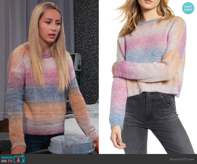 Rails Camille Sweater worn by Josslyn Jacks (Eden McCoy) on General Hospital