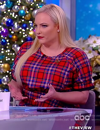 Meghan’s red plaid dress on The View