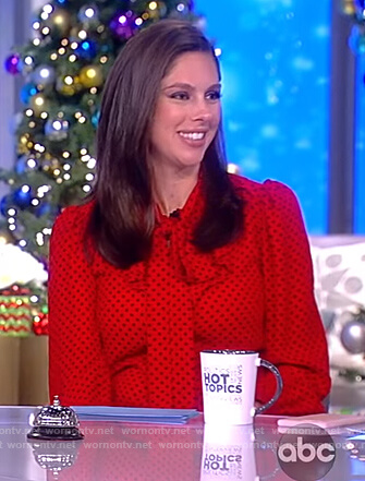 Abby’s red polka dot blouse on The View