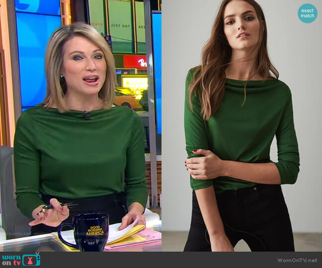 Marilyn Top by Reiss worn by Amy Robach  on Good Morning America