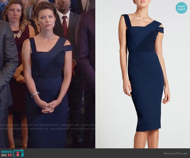 Roland Mouret Elsom Dress worn by Lyla Michaels (Audrey Marie Anderson) on Arrow