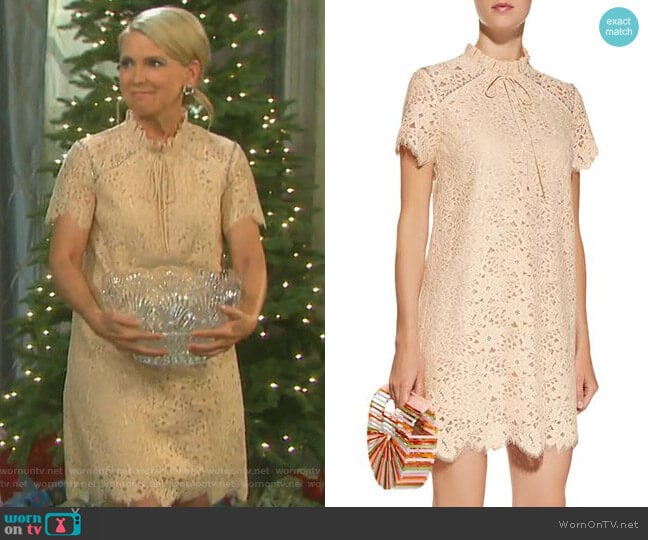 Lace Mini Dress by Sandro worn by Jennifer Horton (Melissa Reeves) on Days of our Lives