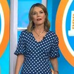 Savannah’s blue star print dress on Today