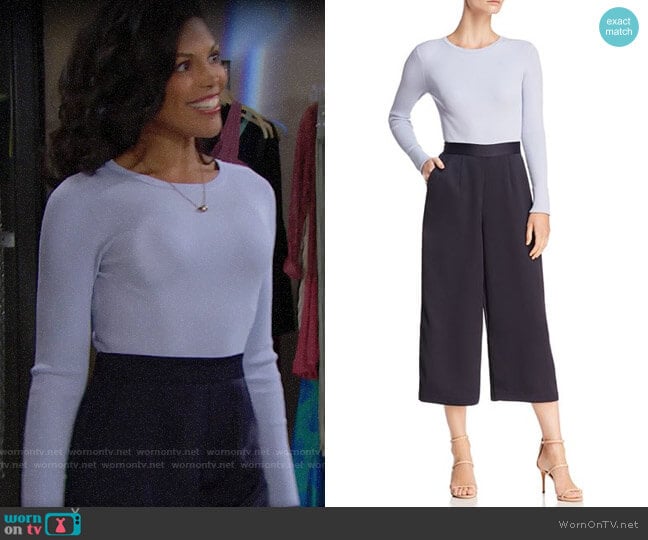 Ted Baker Tianah Jumpsuit worn by Maya Avant (Karla Mosley) on The Bold and the Beautiful