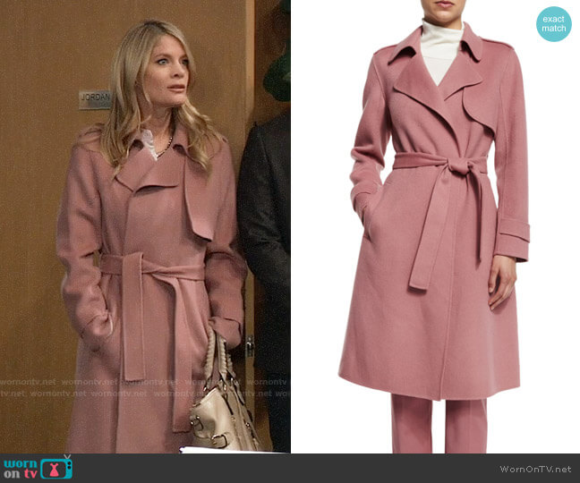 Theory Oaklane Coat worn by Nina Reeves (Michelle Stafford) on General Hospital