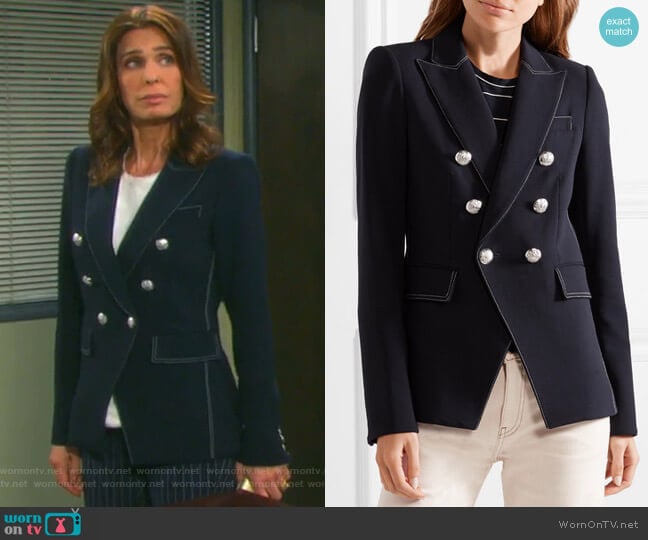 Miller Blazer by Veronica Beard worn by Hope Williams (Kristian Alfonso) on Days of our Lives