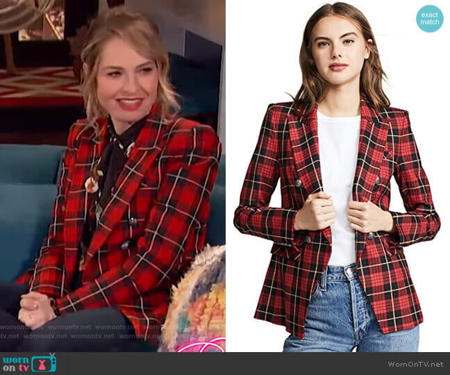 Miller Jacket by Veronica Beard worn by Leslie Grossman on Busy Tonight