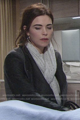 Victoria’s speckled scarf on The Young and the Restless