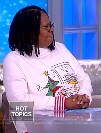 Whoopi’s white Christmas sweater on The View